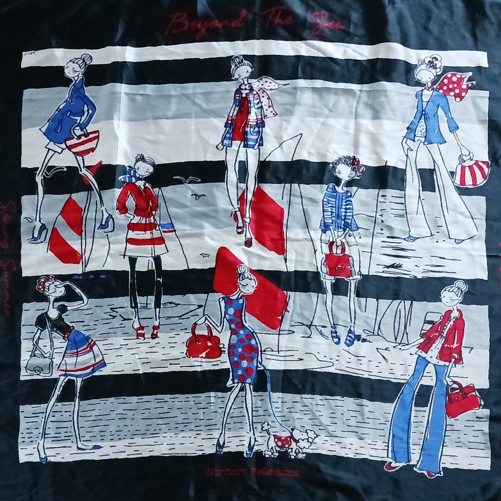 Vintage Northern Reflections Beyon The Sea Scarf